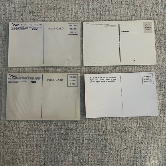 Vintage Airline Postcard Lot TWA Eastern Lake Central Convair 580 Silver Falcon - Picture 5 of 5